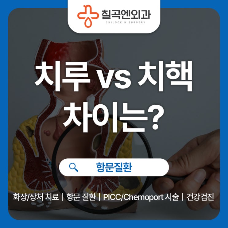 치루 vs 치핵, 완전히 다른 질환입니다! 증상 차이 쉽게 정리 : 네이버 블로그