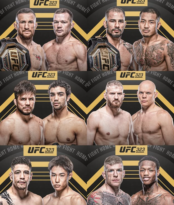 UFC 323 메인 카드 구성 이미지