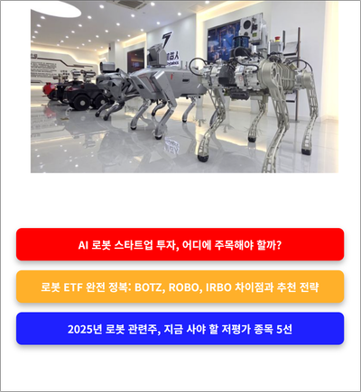 로봇 ETF 완전 정복: BOTZ, ROBO, IRBO 차이점과 추천 전략 : 네이버 블로그