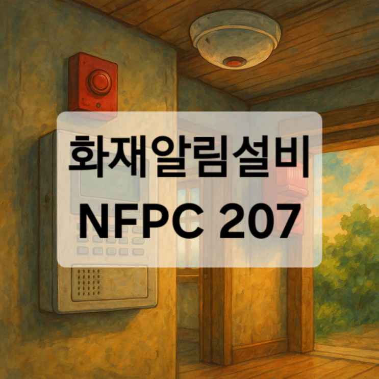 NFPC 207 화재알림설비 설치기준 핵심요약 감지기 수신기 구성 분석 : 네이버 블로그
