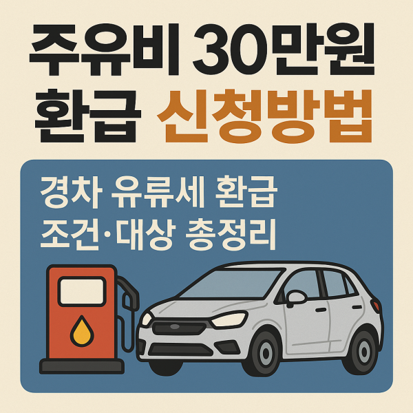 주유비 30만원 환급 신청방법｜경차 유류세 환급 조건·대상 총정리