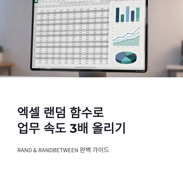 엑셀 랜덤 함수 RAND RANDBETWEEN 사용법 한번에 끝내기 : 네이버 블로그