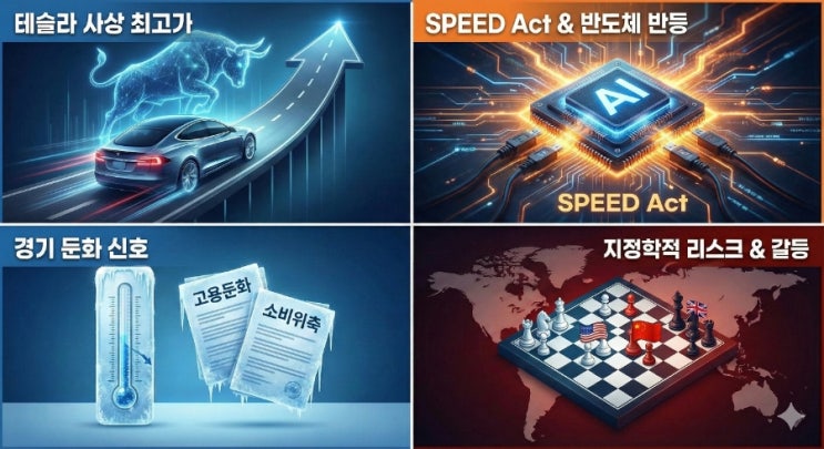 12/17,테슬라 사상 최고가 질주! SPEED Act로 되살아난 반도체와 식어가는 고용시장 : 네이버 블로그