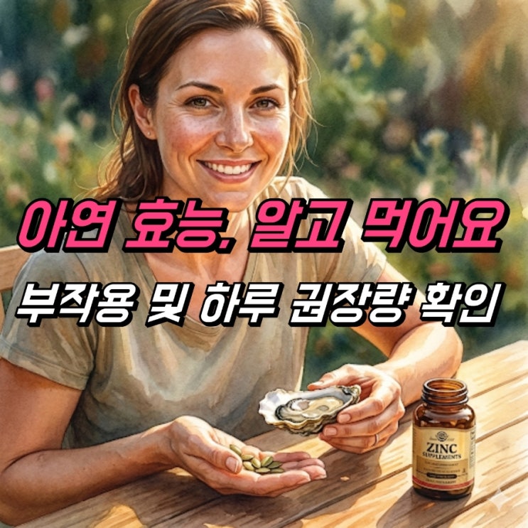 아연 효능 부작용, 아연하루권장량 확인 : 네이버 블로그