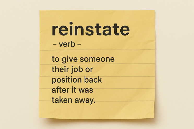 Reinstate 들어보신 분 계신가요? 영어 뉴스, 비지니스에서 자주 쓰이는 동사! : 네이버 블로그