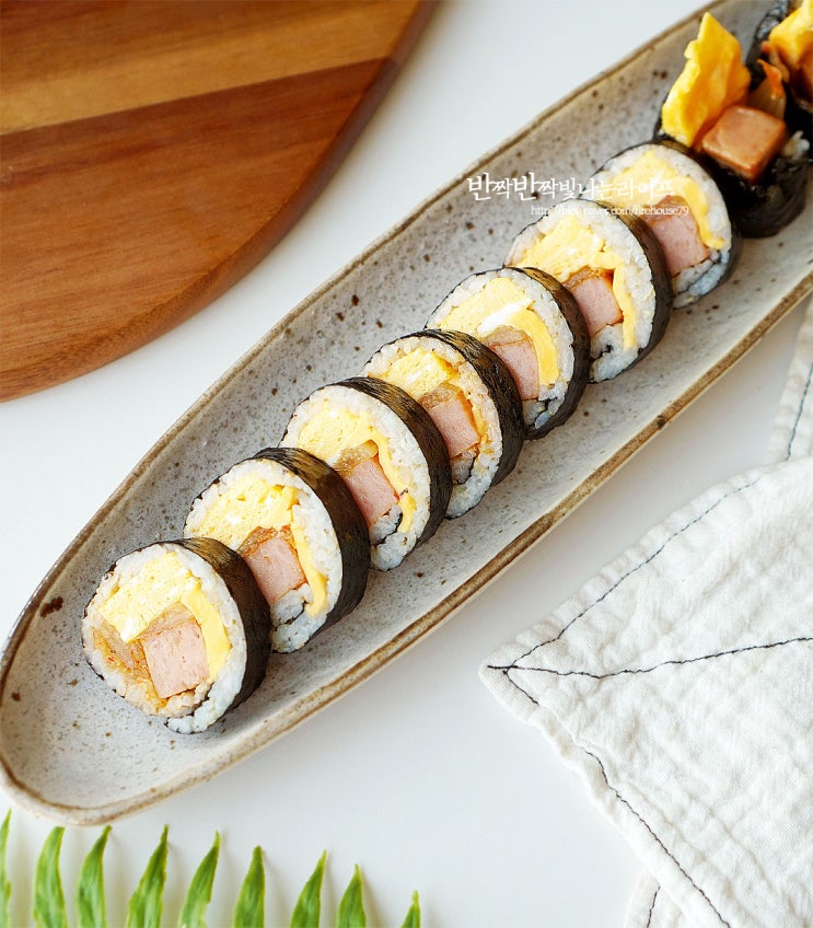 이민정 김치 김밥 만들기 묵은지 스팸 김밥 레시피 : 네이버 블로그