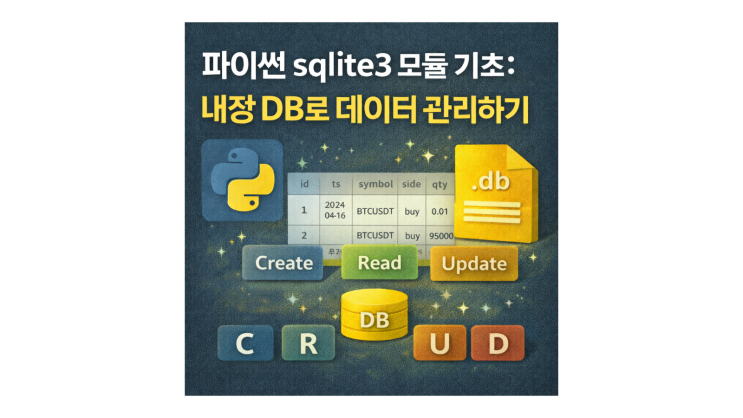 파이썬 sqlite3 모듈 기초: 내장 DB로 데이터 관리하기 : 네이버 블로그