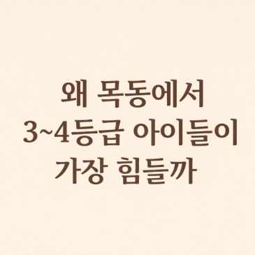 왜 목동에서3-4등급아이들이 가장힘들까? RSS 대표 이미지