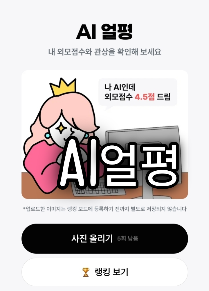 AI얼평, AI얼굴평가 해보자. AI얼굴테스트, 점수 높게 나오기, ai얼굴등급,ai얼굴점수 : 네이버 블로그