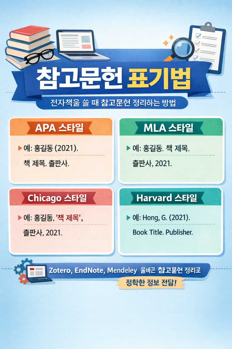 전자책의 완성도를 높이는 APA 스타일 참고문헌 작성법 : 네이버 블로그