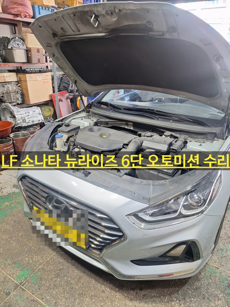 LF 소나타 뉴라이즈 택시 6단 오토미션 수리, p072200 출력축 속도 센서 회로 이상, p073500 5속 동기 불량 ...