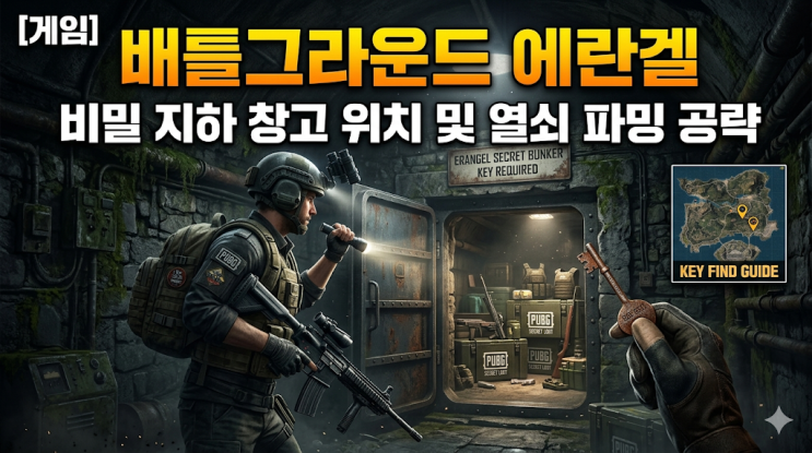 [게임] 배틀그라운드 에란겔 비밀 지하 창고 위치 및 열쇠 파밍 공략 : 네이버 블로그