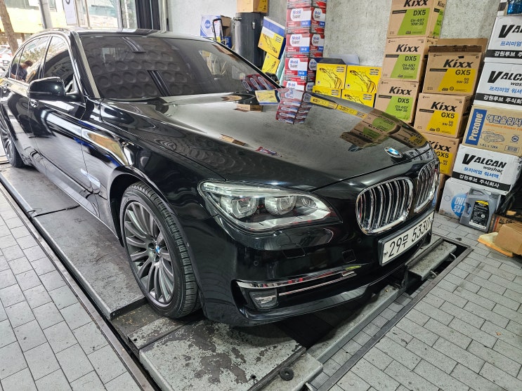 [부천인천] BMW F02 740Li 에어쇼바 주저앉음 재발? 원인은 에어 컴프레셔! (쇼바 고장을 방치하면 안 되는 이유 ...