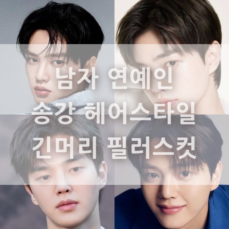 남자 연예인 송강 헤어스타일 긴 머리 필러스컷 : 네이버 블로그