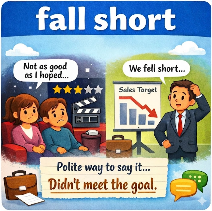 fall short 뜻, 기대에 못 미칠 때 쓰는 영어 표현 : 네이버 블로그