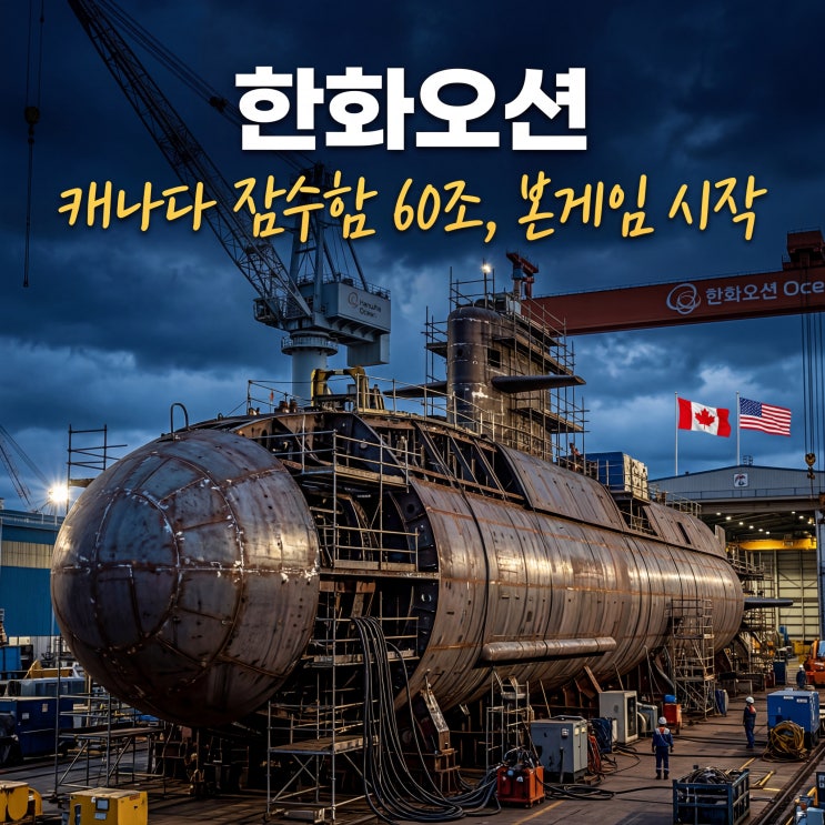 한화오션 주가 전망 : 1조 클럽 복귀에도 12만 원 횡보? 60조 잠수함 잭팟의 시간표 : 네이버 블로그