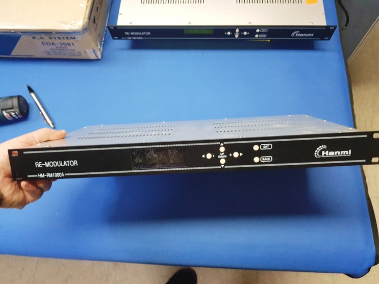 Hanmi HM-RM1000A RE-MODULATOR 한미 리모듈레이터 전원이 안들어오는 증상으로 인한 POWER 파워수리 ...