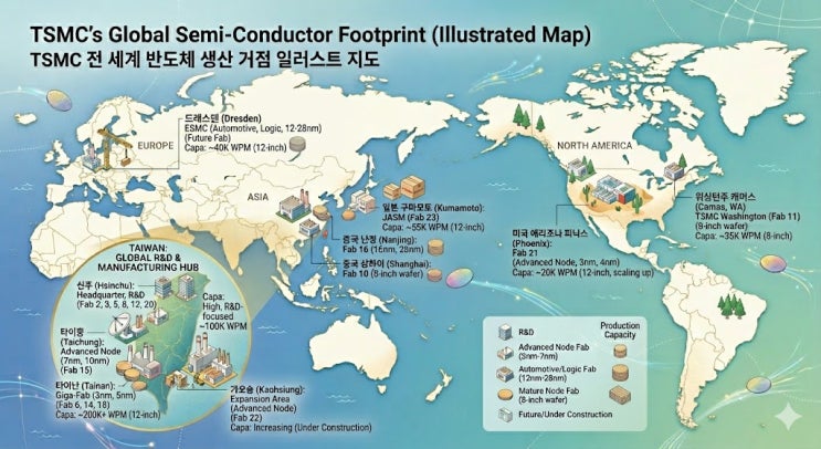 tsmc 전 세계 생산 거점 정보(tsmc global site map) : 네이버 블로그