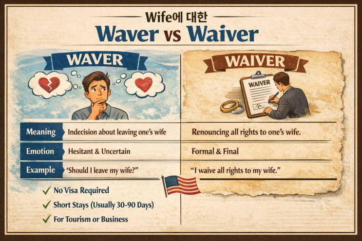 웨이버 waiver, waive 뜻 / waver, unwavering 의미, 차이 : 네이버 블로그