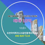 상대동 아파트 대전아이파크시티2단지 도안아이파크114공인중개사사무소 매물