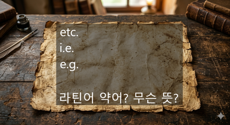 etc뜻, i.e. e.g. Writing에 많이 쓰는 라틴어 약어 모음 : 네이버 블로그