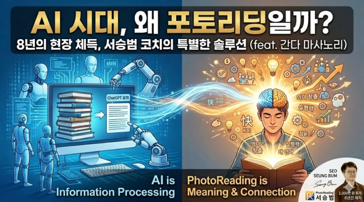AI 시대에 포토리딩(PhotoReading)이 오히려 더 필요한 이유 (feat. 서승범 코치) : 네이버 블로그