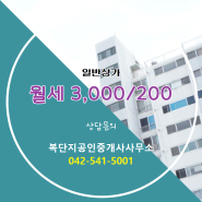 상가 전문부동산 3,000/200 - 복단지공인중개사사무소