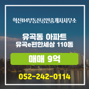 울산시 중구 유곡동 유곡e편한세상 110동18층 매매9억-혁신114부동산 매물정보(199.79㎡/157.76㎡)