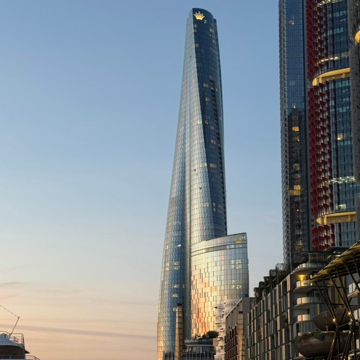 호주 시드니 여행 1일차 바랑가루 Barangaroo 달링하버 노을 드론쇼