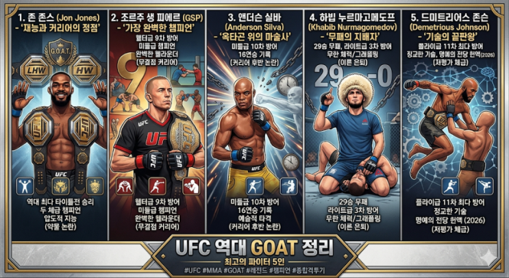 UFC 역대 GOAT(Greatest Of All Time) 논쟁 정리 : 네이버 블로그