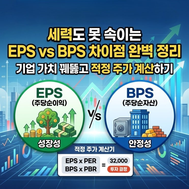 내 주식 진짜 가치는 얼마일까? 세력도 못 속이는 EPS BPS 차이점과 주가 적정 가치 평가 : 네이버 블로그