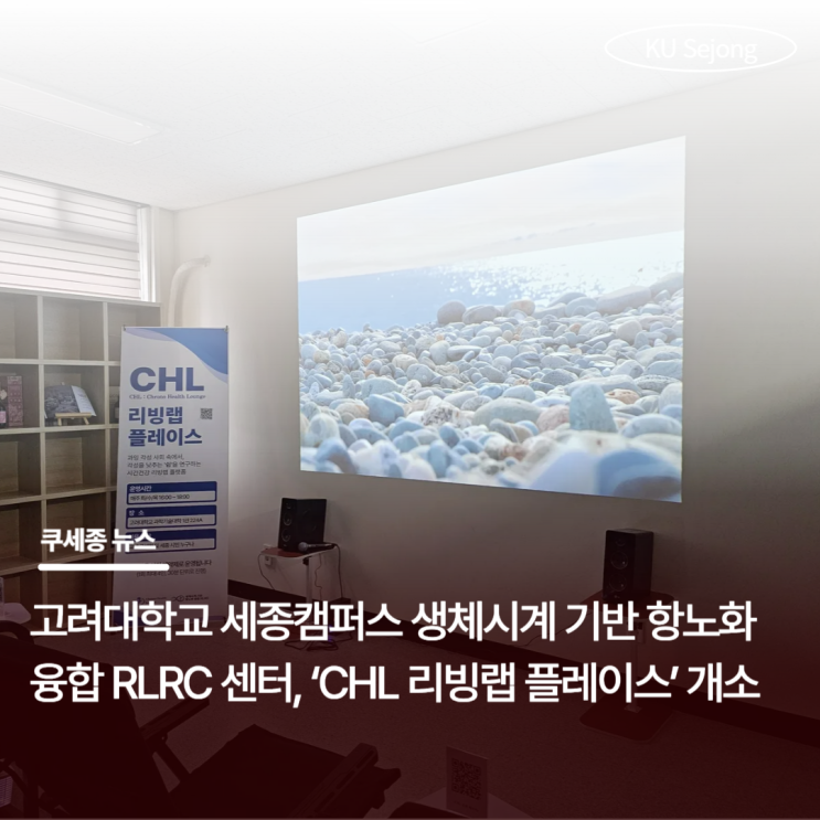 고려대학교 세종캠퍼스 생체시계 기반 항노화 융합 RLRC 센터, ‘CHL 리빙랩 플레이스’ 개소 : 네이버 블로그