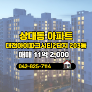 도안아이파크114공인중개사사무소에서 소개하는 33층 대전아이파크시티2단지 매매