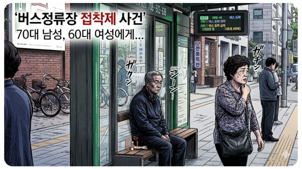 버스정류장 접착제 사건 70대 남성, 60대 여성에게 접착제 뿌린 충격 범행