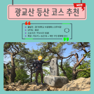 광교산 등산 코스 추천 | 경기대학교 수원캠퍼스 D주차장 출발 종루봉·형제봉 코스