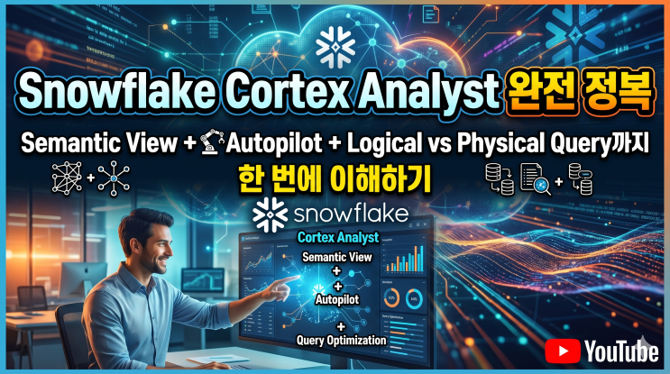 Snowflake Cortex Analyst 완전 정복Semantic View + Autopilot + Logical vs ...