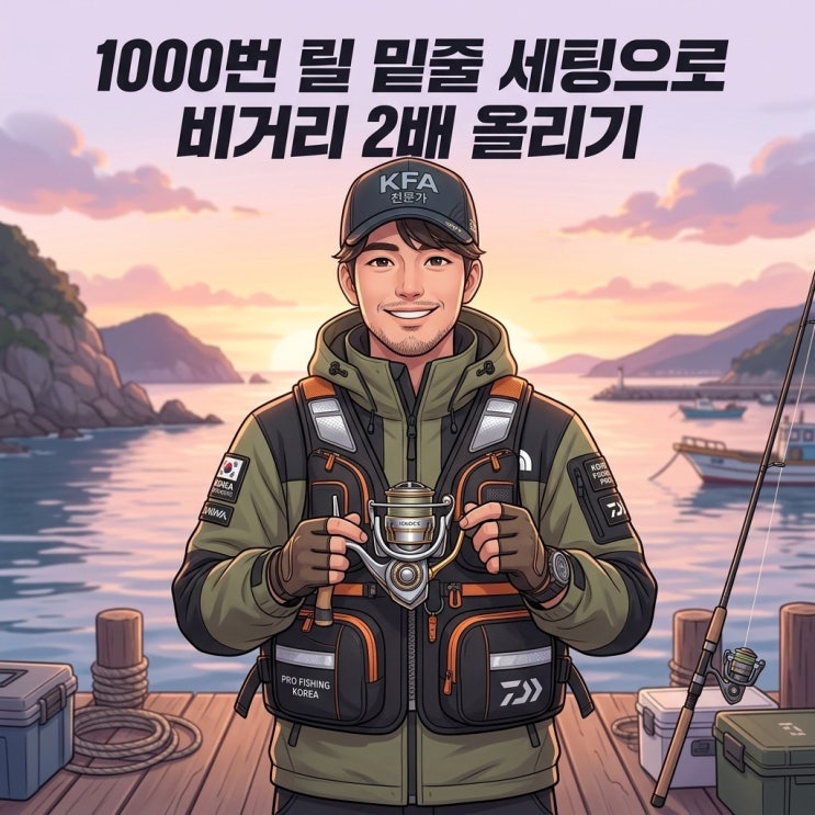 초보 탈출 1000번 릴 밑줄 세팅법 비거리 2배 늘리기 : 네이버 블로그