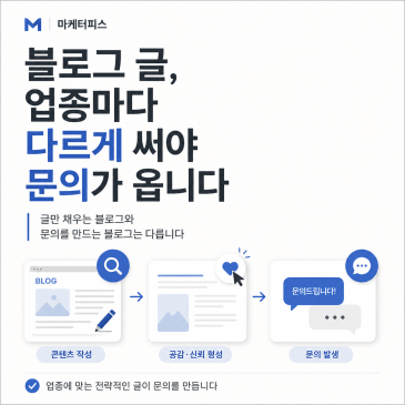 블로그 글, 업종마다 다르게 써야 문의가 옵니다