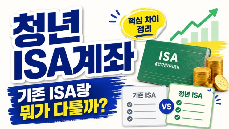 청년 ISA계좌, 기존 ISA랑 뭐가 다를까? : 네이버 블로그