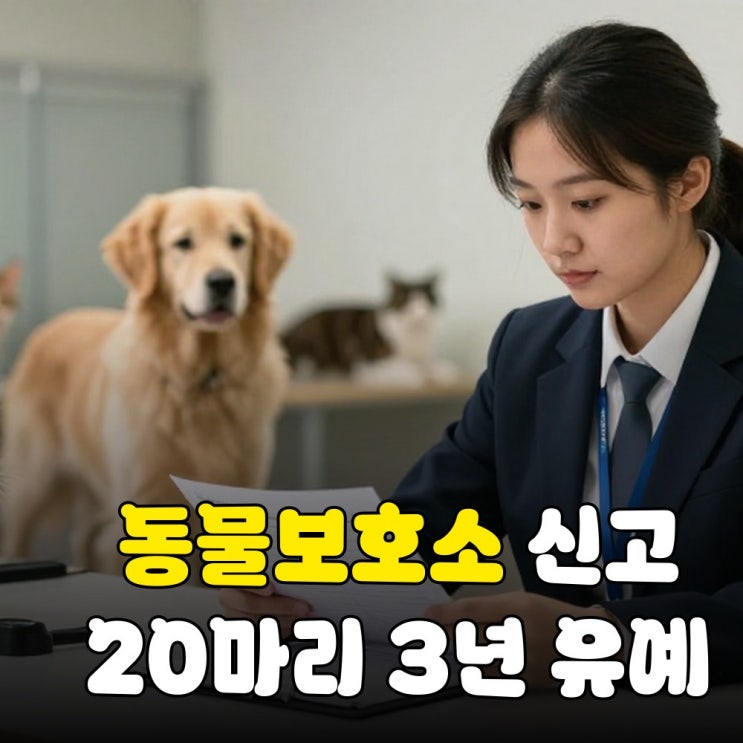 동물보호시설 신고제, 2026년 4월 무엇이 바뀌나? : 네이버 블로그