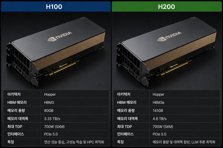 NVIDIA H200 vs H100 비교분석 : 네이버 블로그