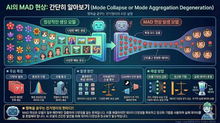 [AI]MAD 현상(Mode Collapse or Mode Aggregation Degeneration)개념 이해하기 : 네이버 블로그