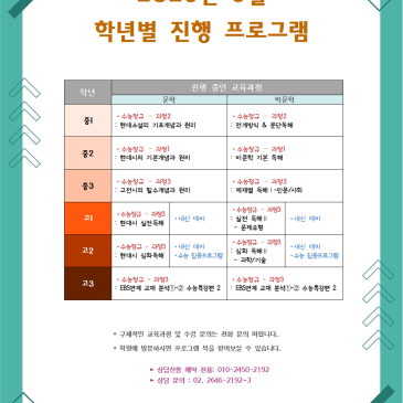 [지성과감성]2026학년도 5월 학년별 진행 프로그램 RSS 대표 이미지