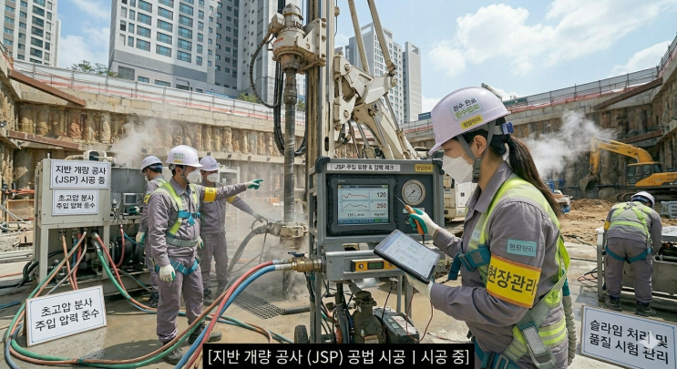 [특별시방서] 지반 개량 공사 (JSP 공법) 및 차수 그라우팅 : 네이버 블로그
