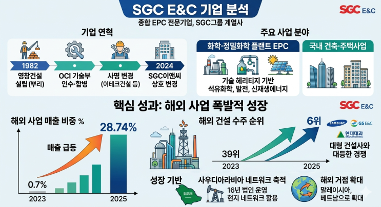 SGC E&C 중견 건설사 최초 해외 수주 톱5! 진입 : 네이버 블로그