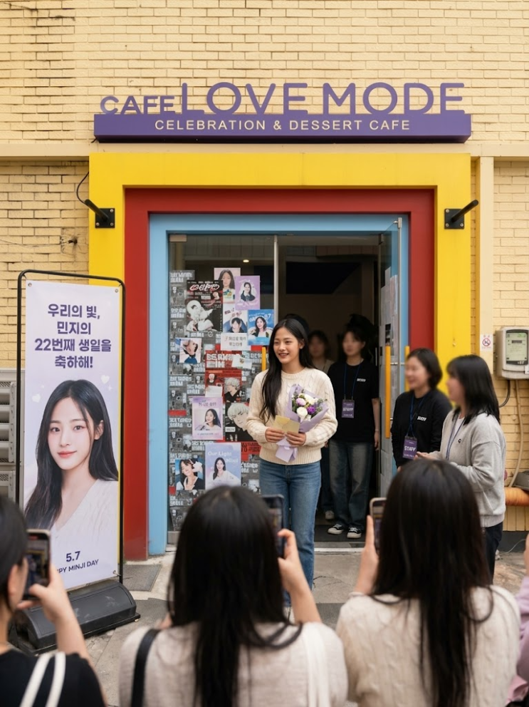 뉴진스 민지 소속사 분쟁 중 생일카페 깜짝 등장