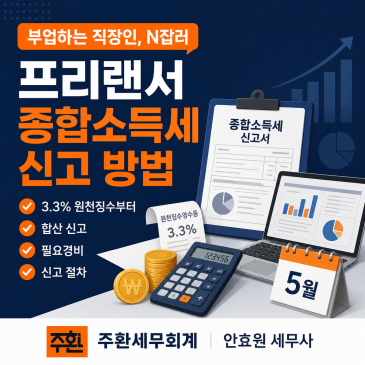 "부업하는 직장인, N잡러" 프리랜서 종합소득세 신고 방법