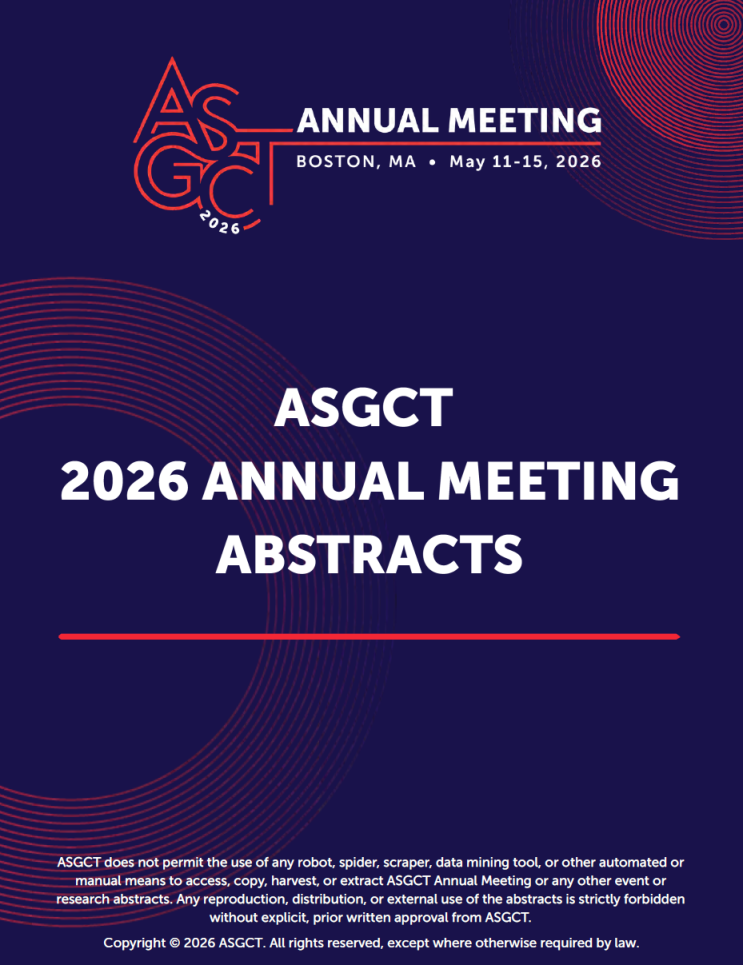 ASGCT 2026 초록 공개 : 네이버 블로그