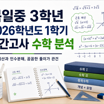 [목일중학교 3학년] 2026년 1학기 중간고사 수학 분석 RSS 대표 이미지
