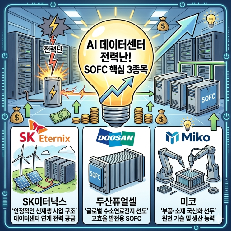 SOFC 관련주 핵심 3종목 완전 분석 — SK이터닉스·두산퓨얼셀·미코, 지금 어떤 종목인가요? : 네이버 블로그
